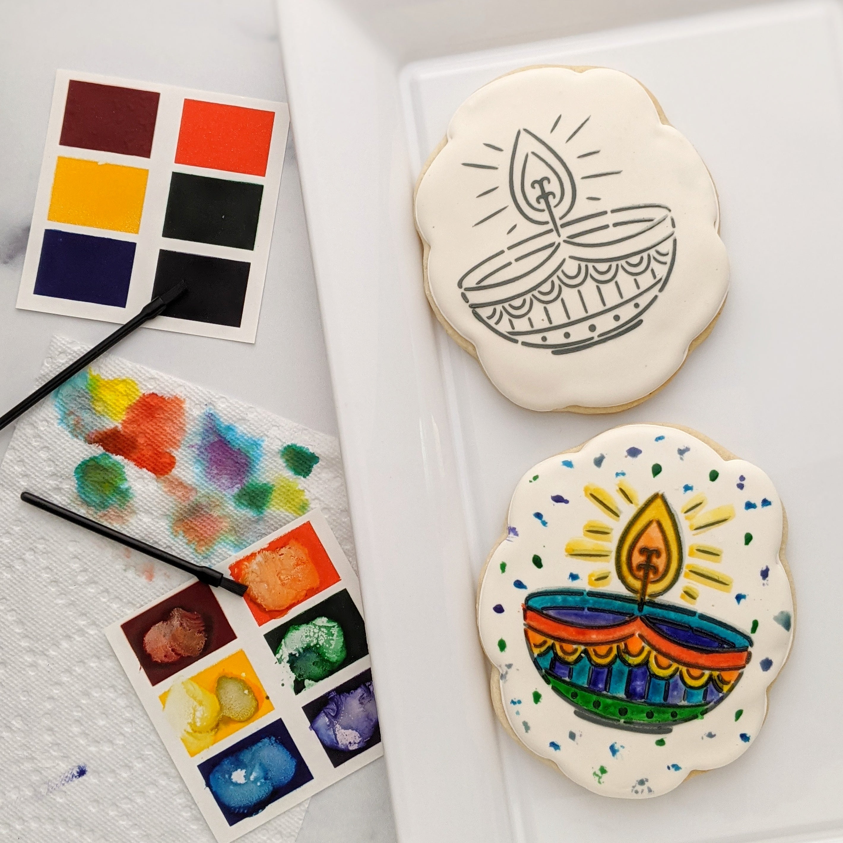 Diwali Lantern paint your own cookie Kit