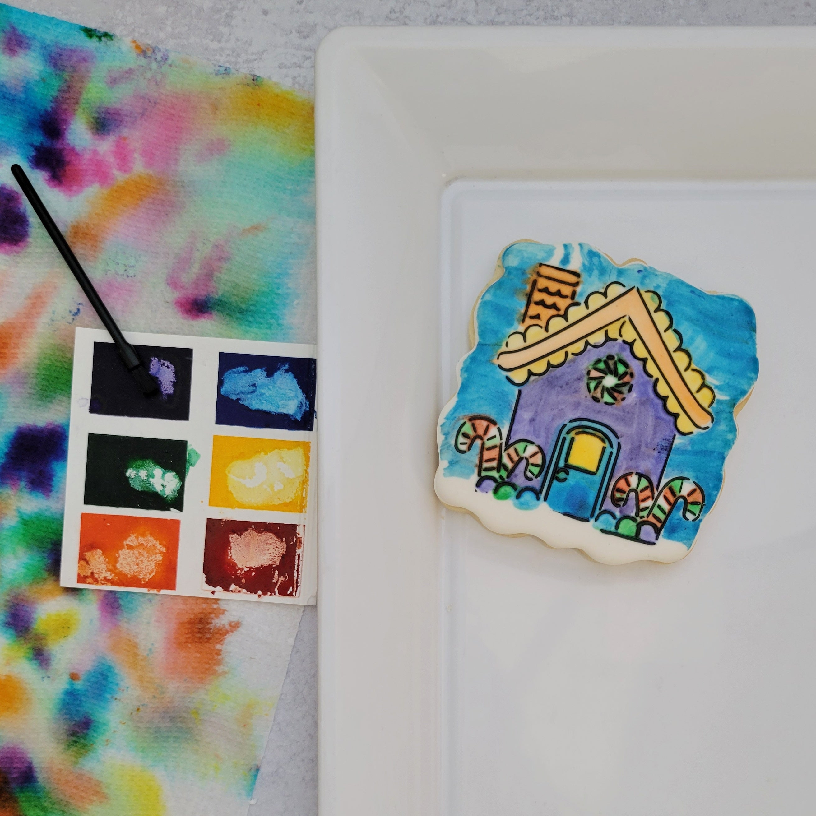 Gingerbread House paint your own sugar cookie Kit