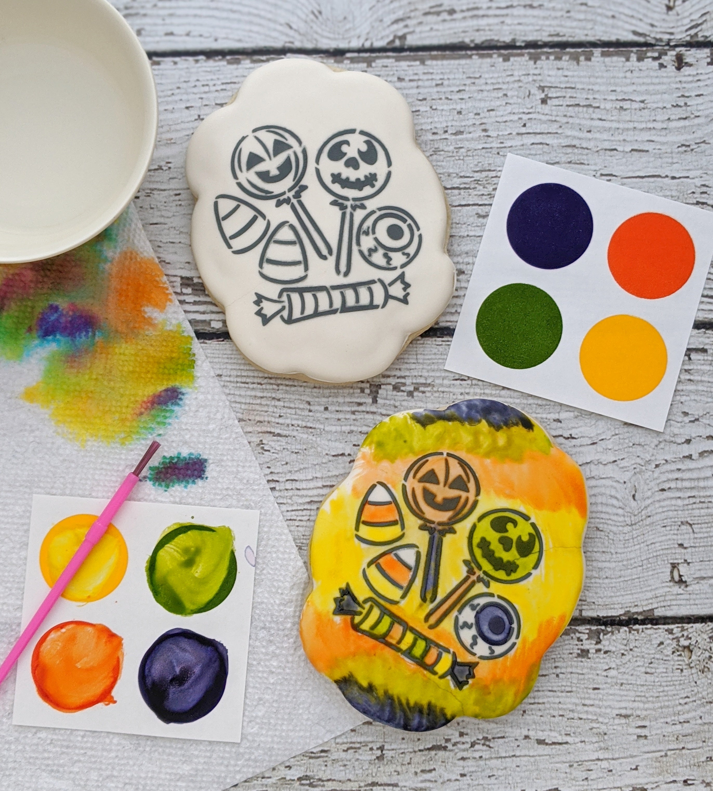 Halloween Candy paint your own sugar cookie Kit