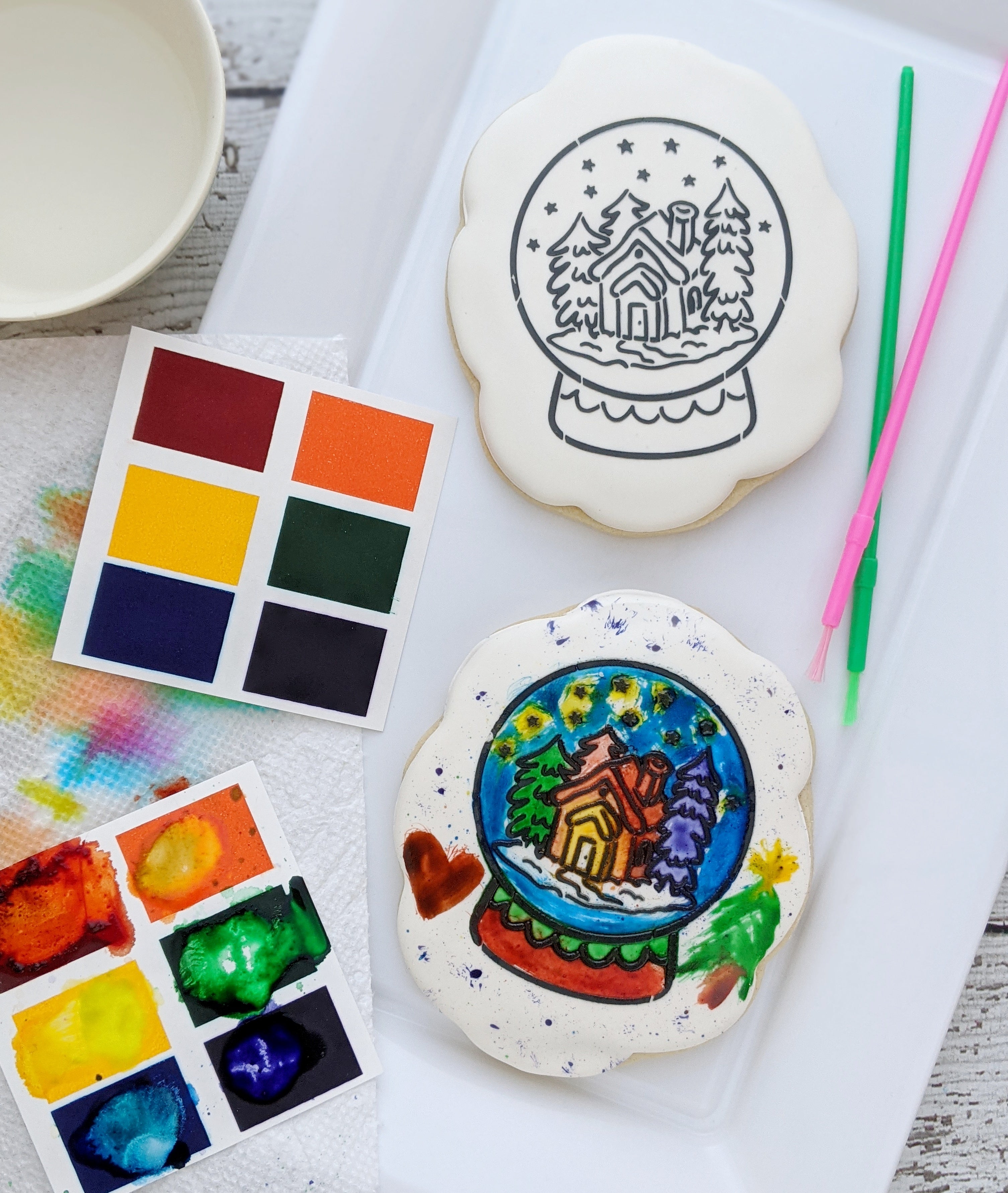 Snow Globe Paint Your Own Sugar Cookie Kit