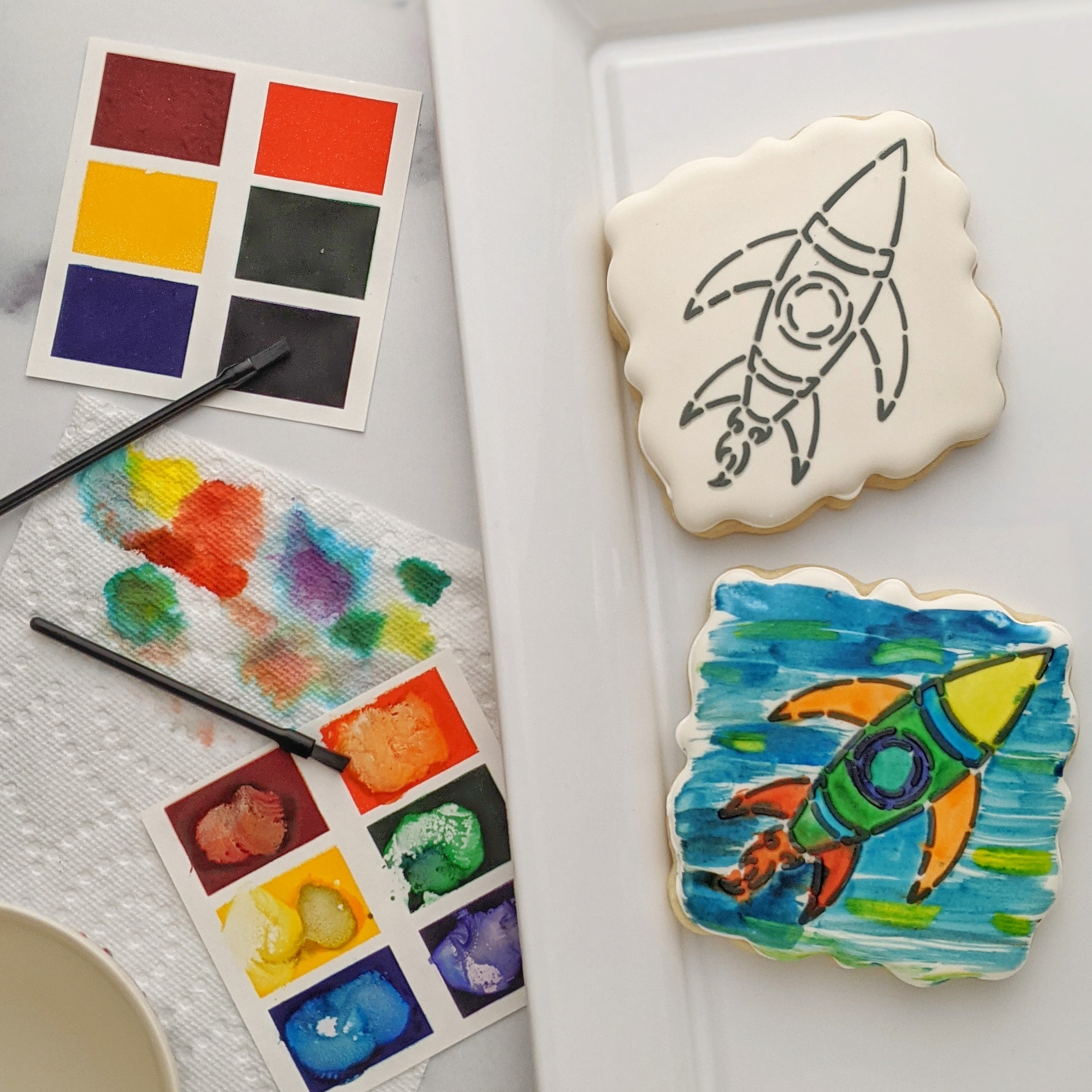 Rocketship Paint Your Own Cookie Kit