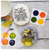 Haunted House paint your own cookie Kit